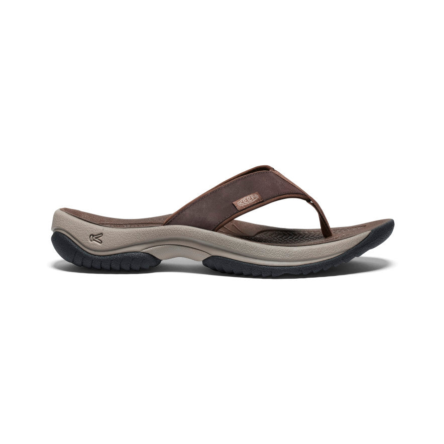 Men's Kona Leather Flip-Flop - brown