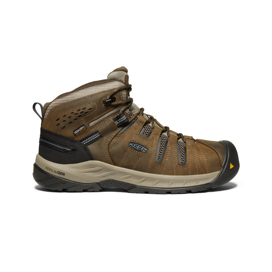 Men's Flint II Waterproof Boot (Steel Toe) (Wide) - brown