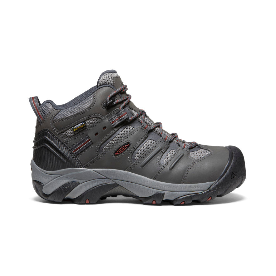 Men's Lansing Mid Waterproof (Steel Toe) (Wide) - grey