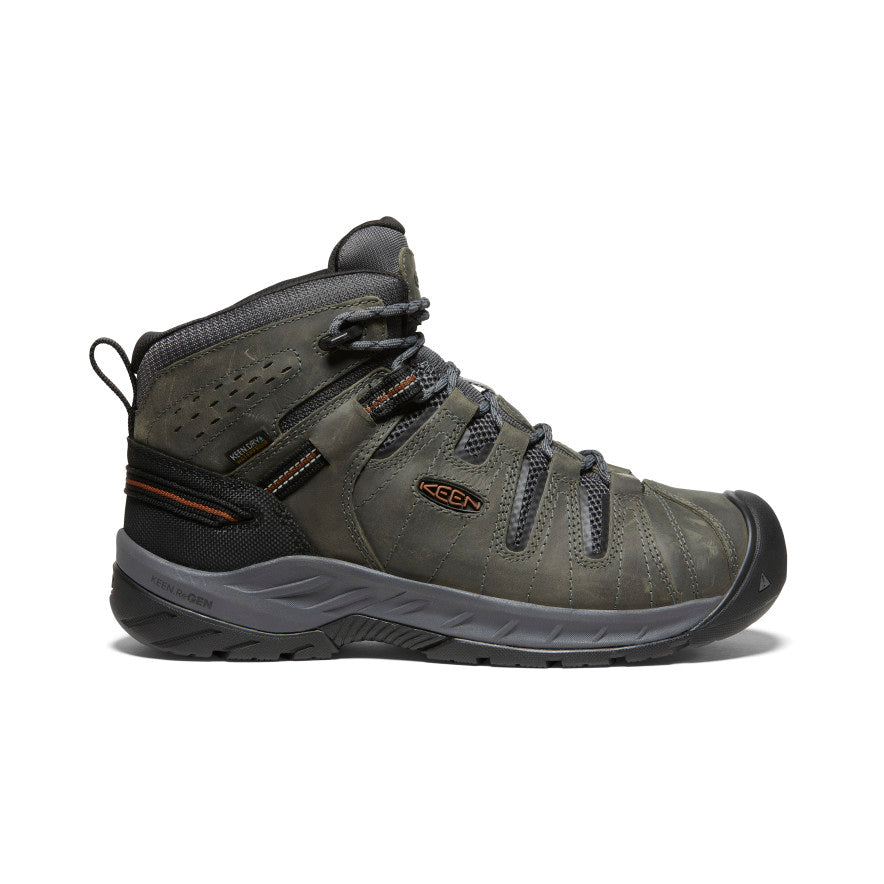 Men's Flint II Waterproof Mid (Soft Toe) (Wide) - grey