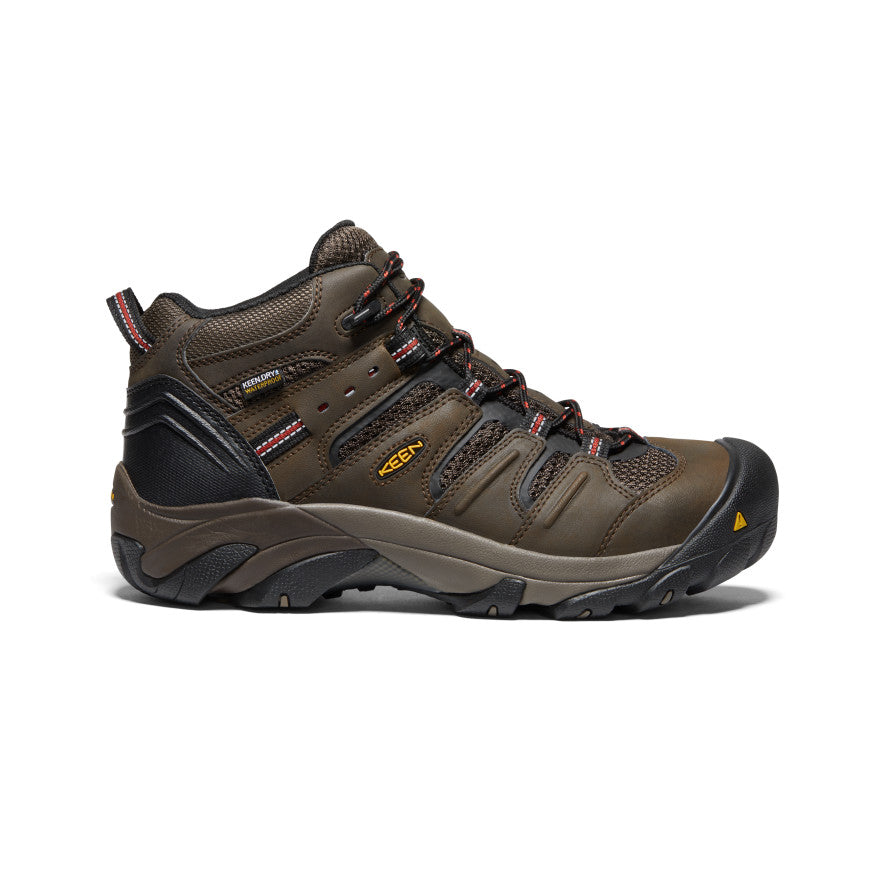 Men's Lansing Mid Waterproof (Steel Toe) (Wide) - brown