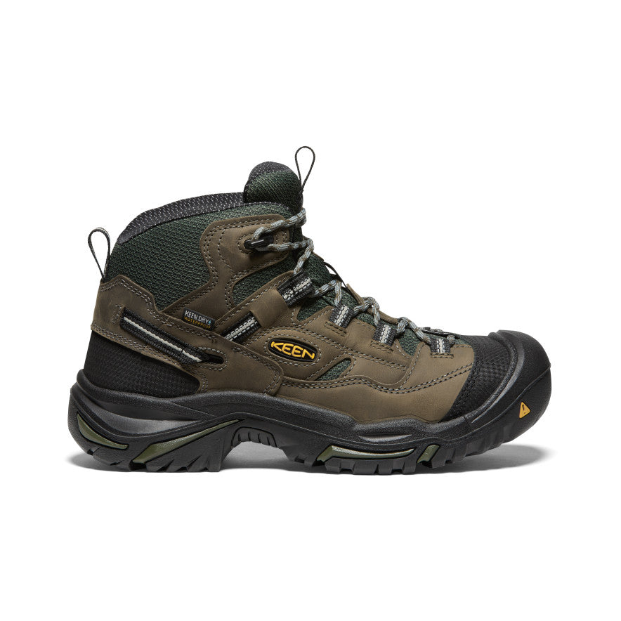 Men's Braddock Waterproof Mid (Steel Toe) - grey,brown,green