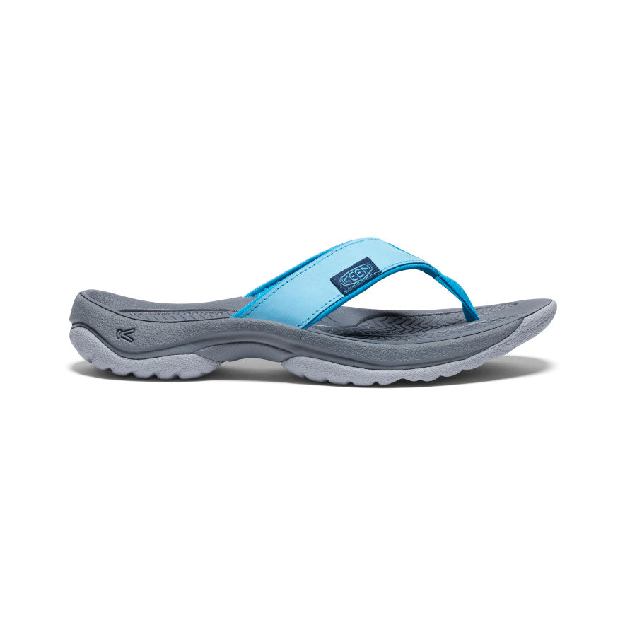 Women's Kona Leather Flip-Flop - blue