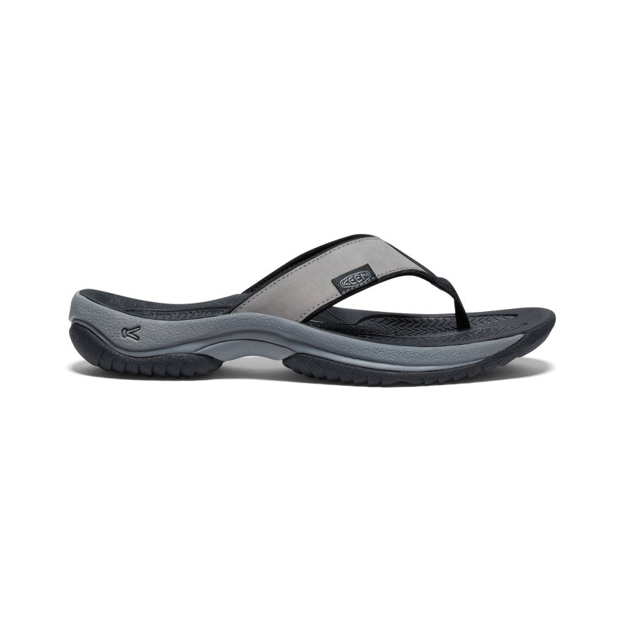 Men's Kona Leather Flip-Flop - grey