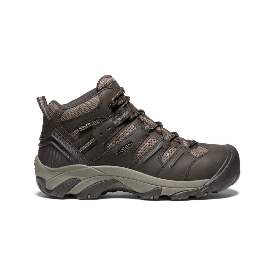 Men's Lansing Mid Waterproof (Steel Toe) (Wide) - brown