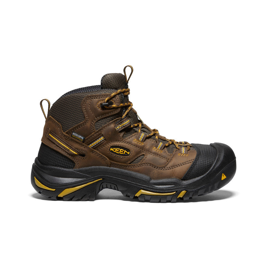 Men's Braddock Waterproof Mid (Steel Toe) (Wide) - brown