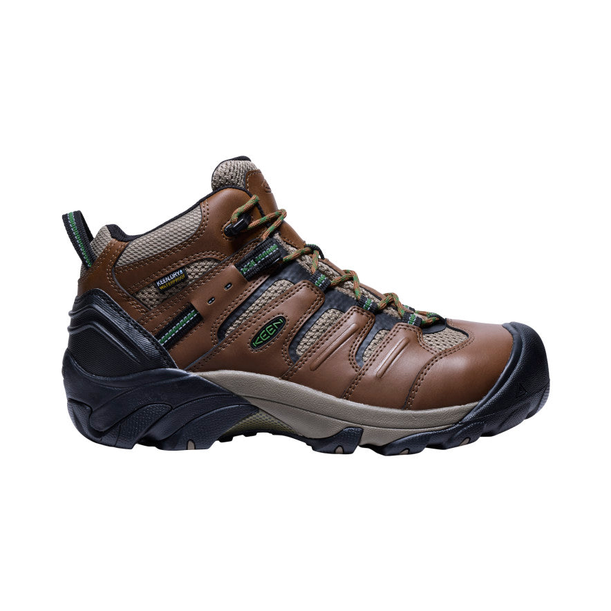 Men's Lansing Mid Waterproof (Steel Toe) (Wide) - brown