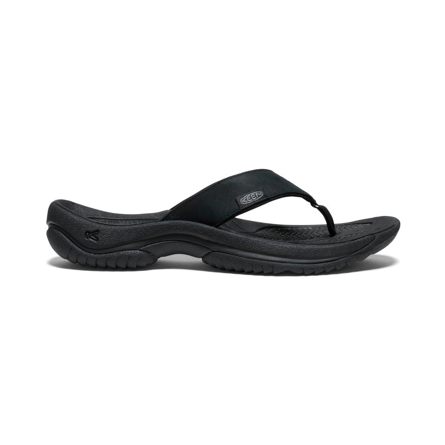 Men's Kona Leather Flip-Flop - black